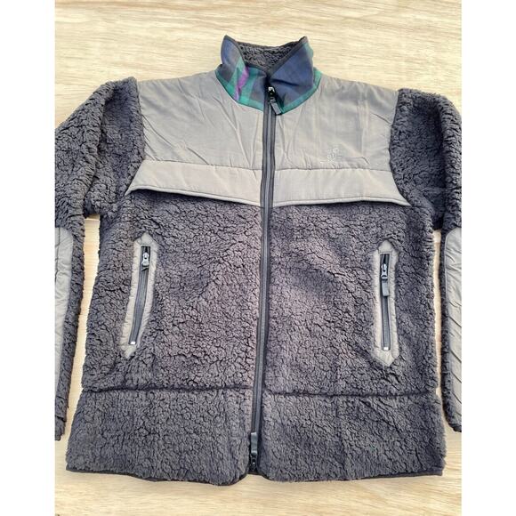 MANRESA Fleece Winter Jacket Zip up Pockets Wool Polyester Men's Black Size US L - Picture 3 of 7